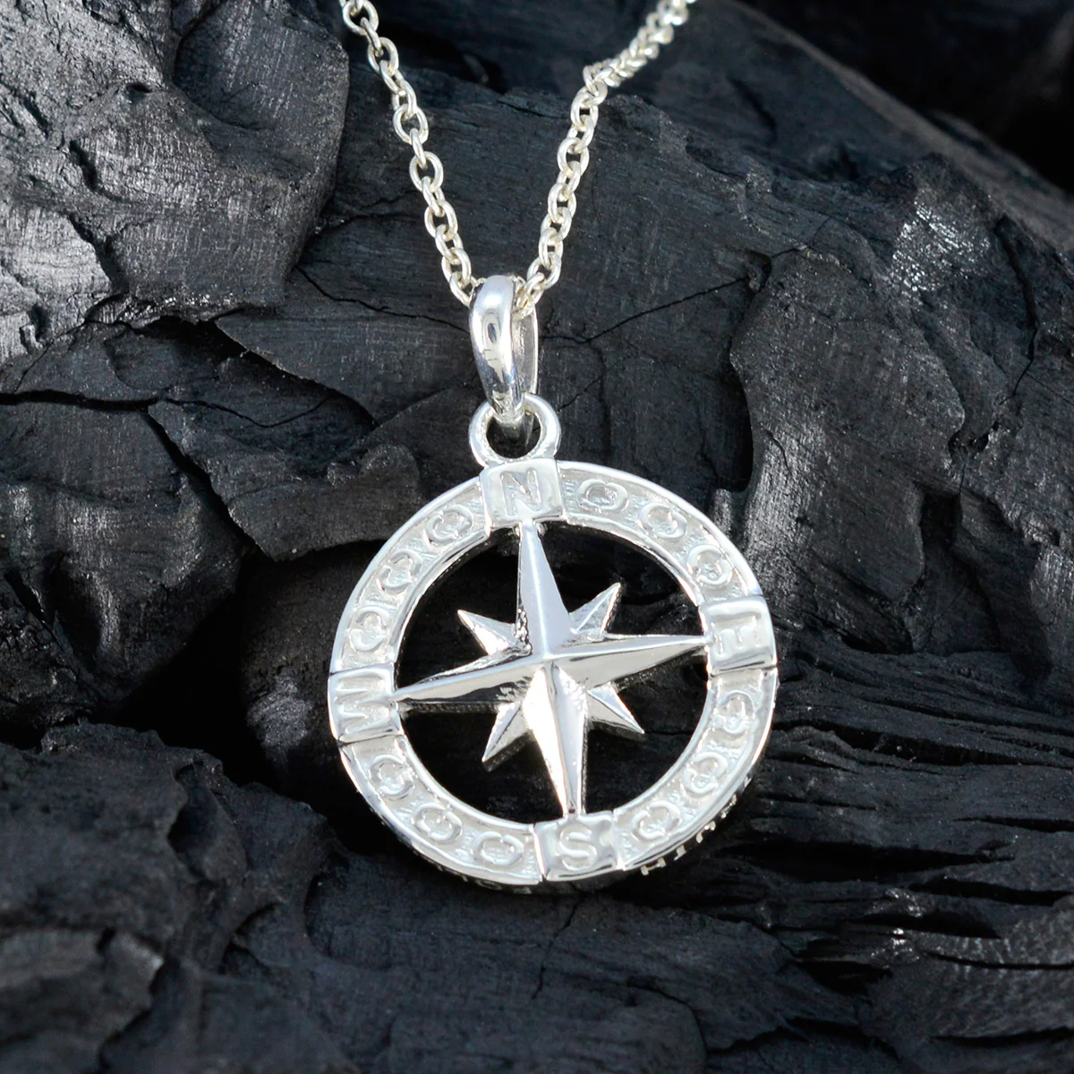 Plain Slim Latin American Sterling Silver plain Yasmine Sophisticated Gray Pendant Jewellery - Image 4