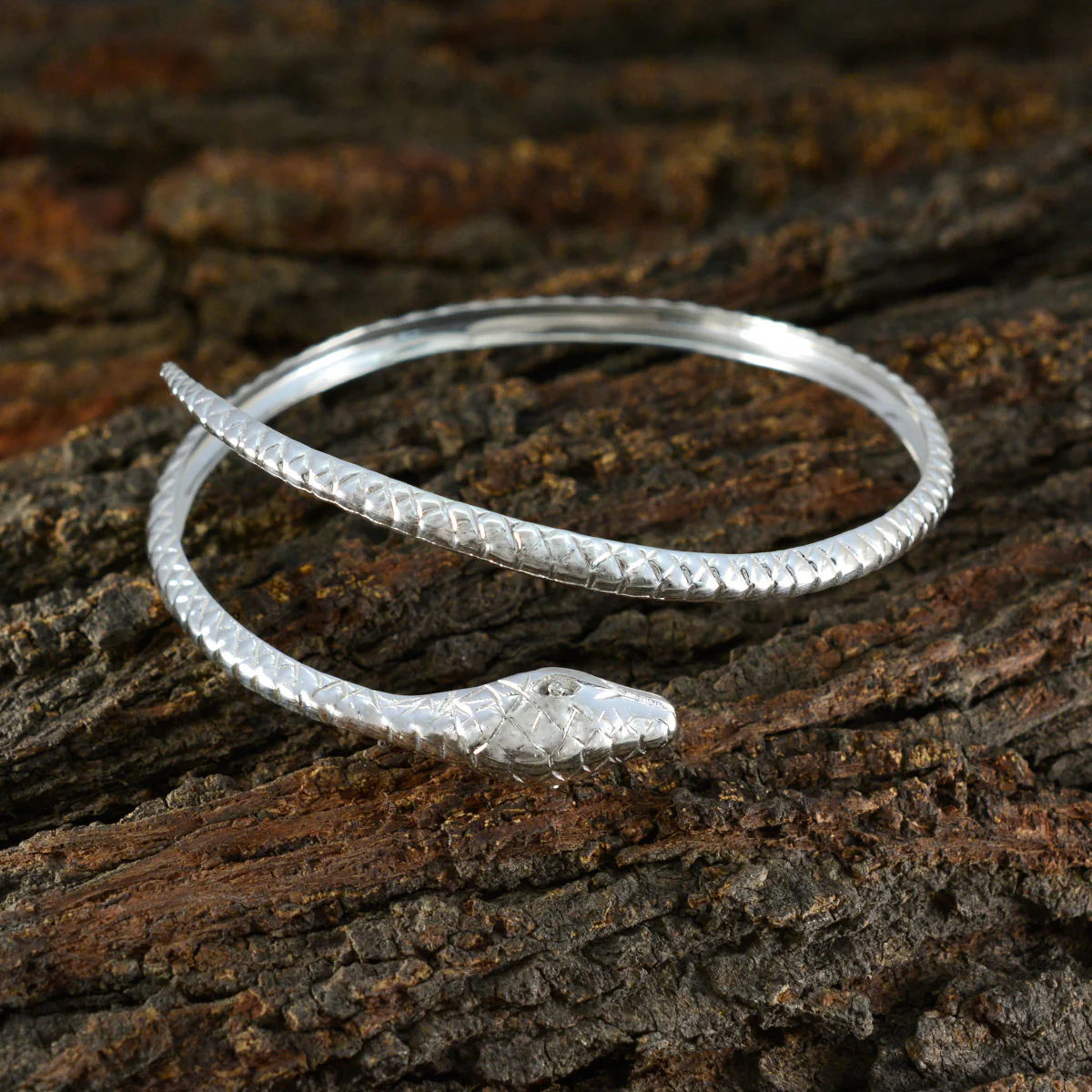 Plain Songkran Featherlight Silver Silver Bangle Bracelet - Image 3