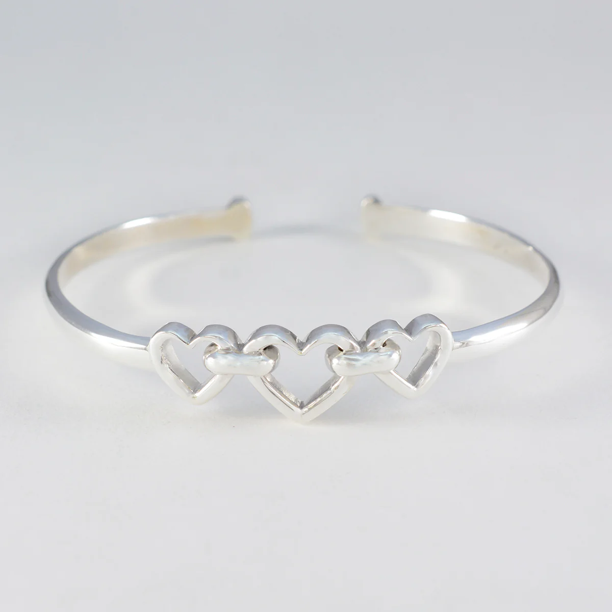 Plain Sparkle Minimal Silver Sterling Silver Bangle Bracelet - Image 3