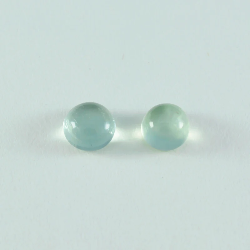 Prehnite 1PC Large 10x10 MM Round Cabochon Green Natural semi Precious Gems