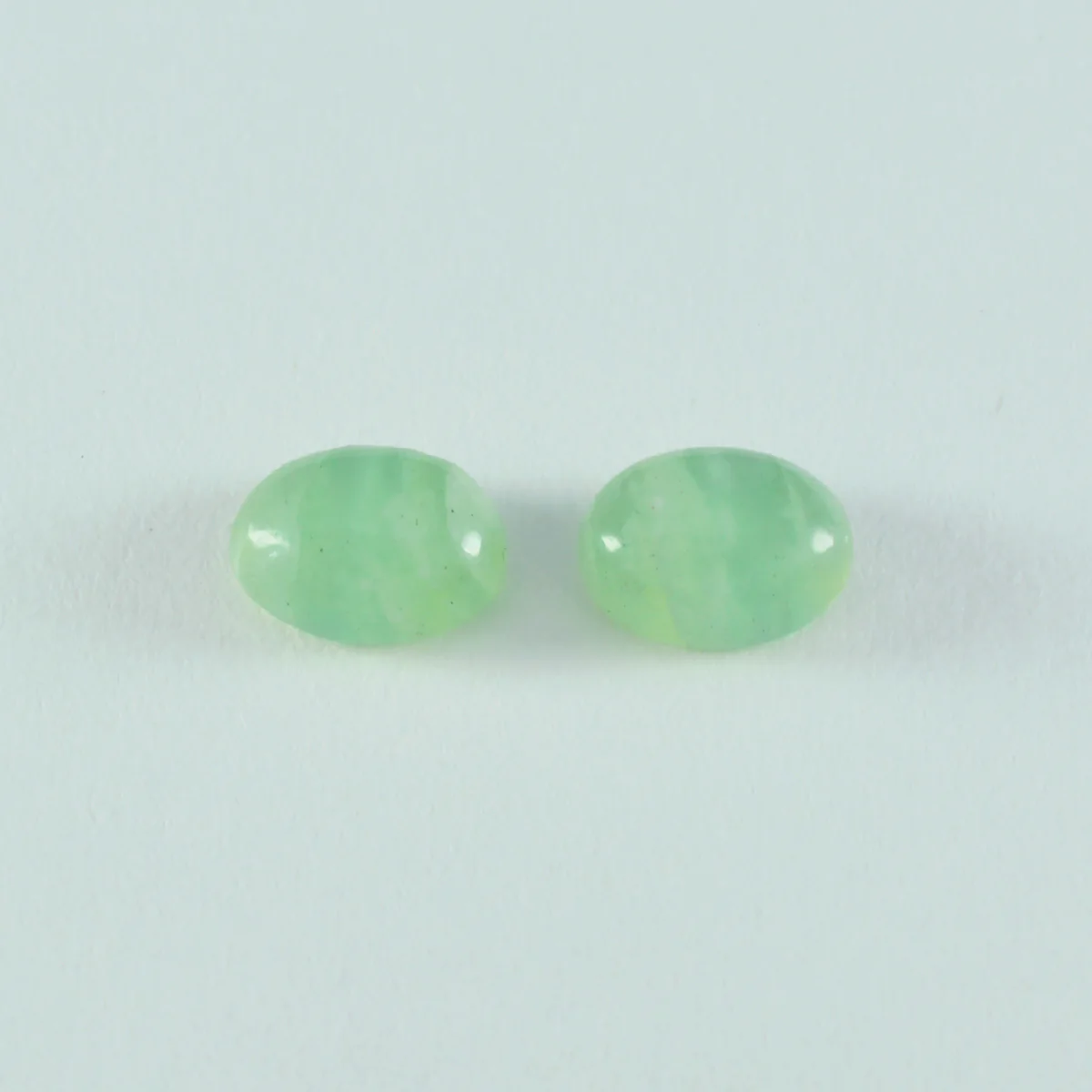 Prehnite 1PC Large 10x12 MM Oval Cabochon Green Brilliant semi Precious Loose Gems