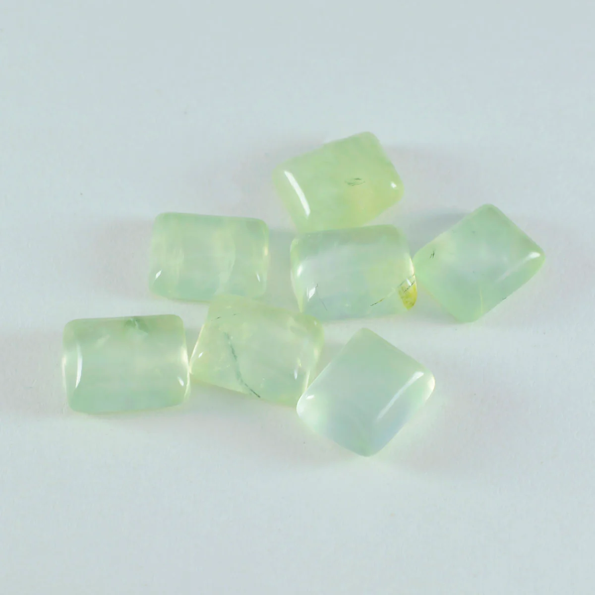 Prehnite 1PC Small 7x9 MM Emerald Cabochon Green Luster semi Precious Precious Gemstone - Image 2