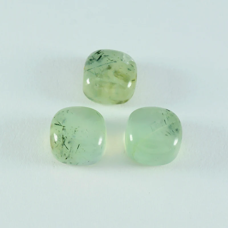 Prehnite 1PC Small 8x8 MM Cushion Cabochon Green Fiery semi Precious Semi Precious Gemstone - Image 3