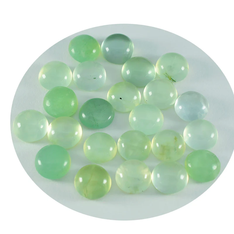 Prehnite 1PC Small 8x8 MM Round Cabochon Green Fine semi Precious Semi Precious Gemstone - Image 2