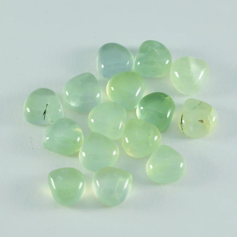 Prehnite 1PC Tiny 6x6 MM Heart Cabochon Green Shine semi Precious Loose Gemstones
