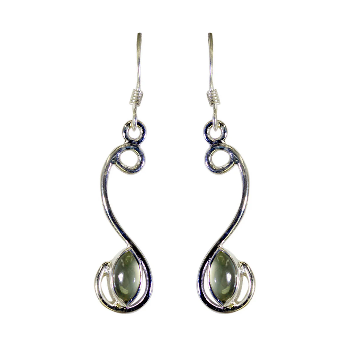 Prehnite Latin American Victoria multiple Dangle Green 92.5 Silver Earring