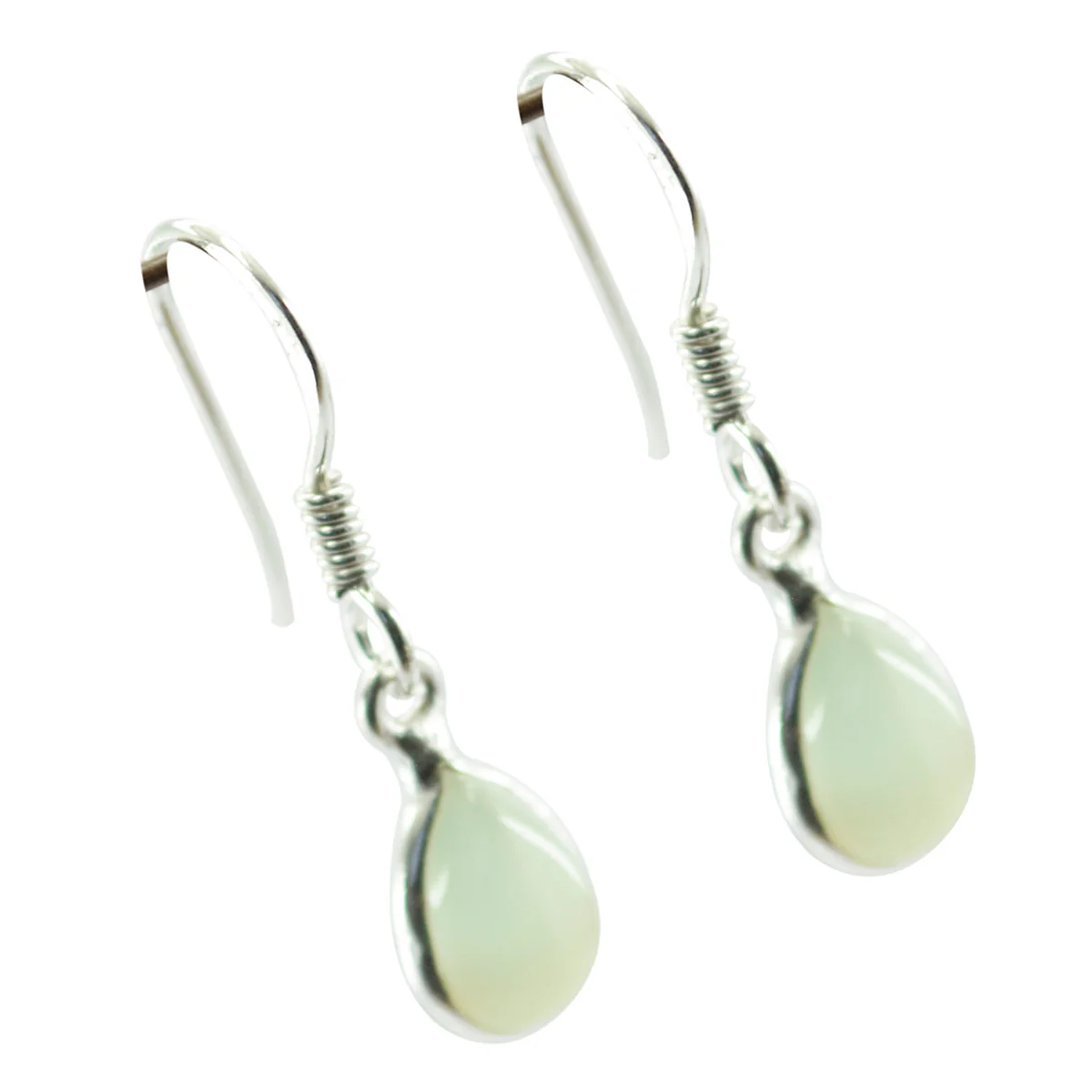 Prehnite Spanish Tereza multiple Dangle Green 925 Silver Earring - Image 2