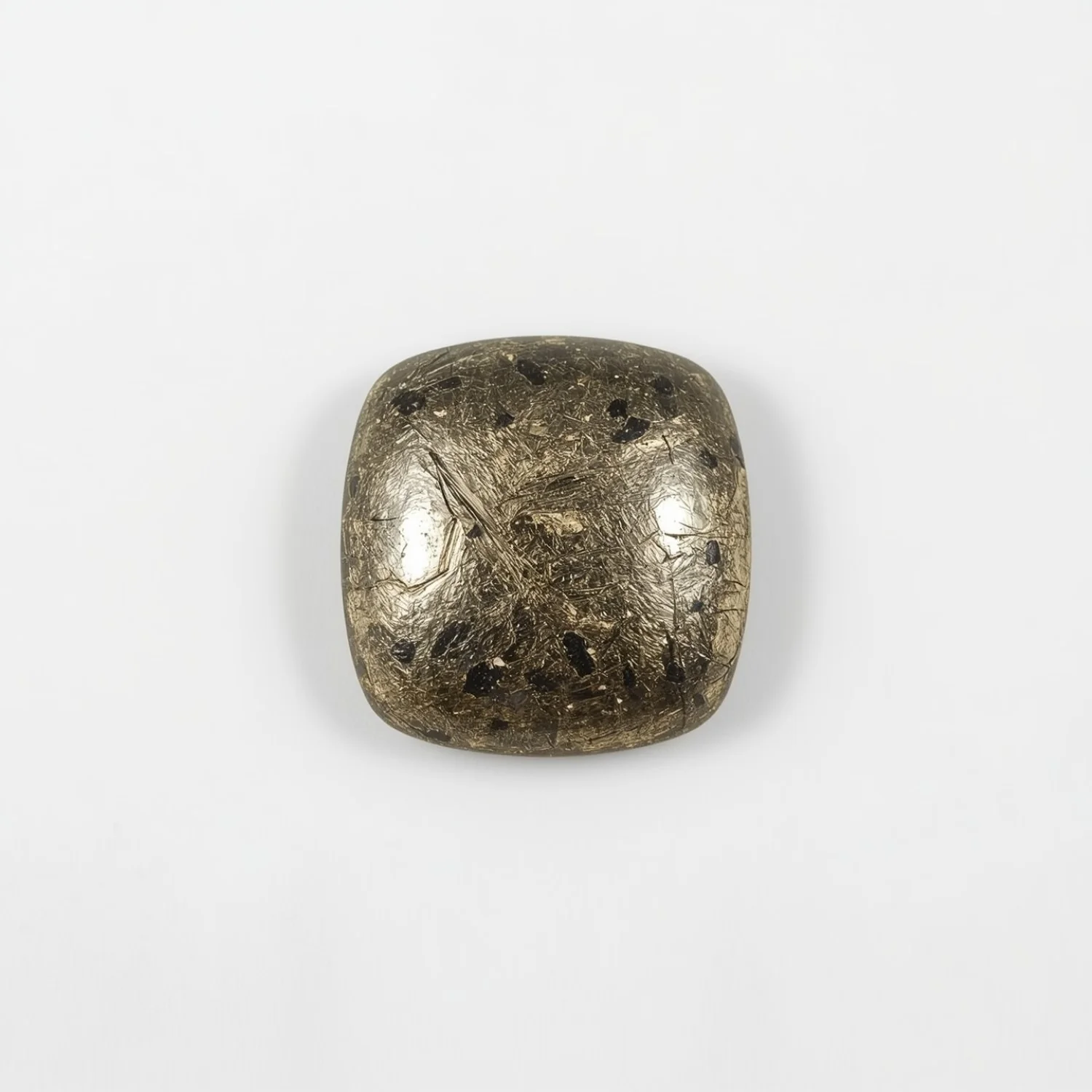 Pyrite 10PC Tiny 4x4 MM Cushion Cabochon Gray Luster semi Precious Loose Gemstones
