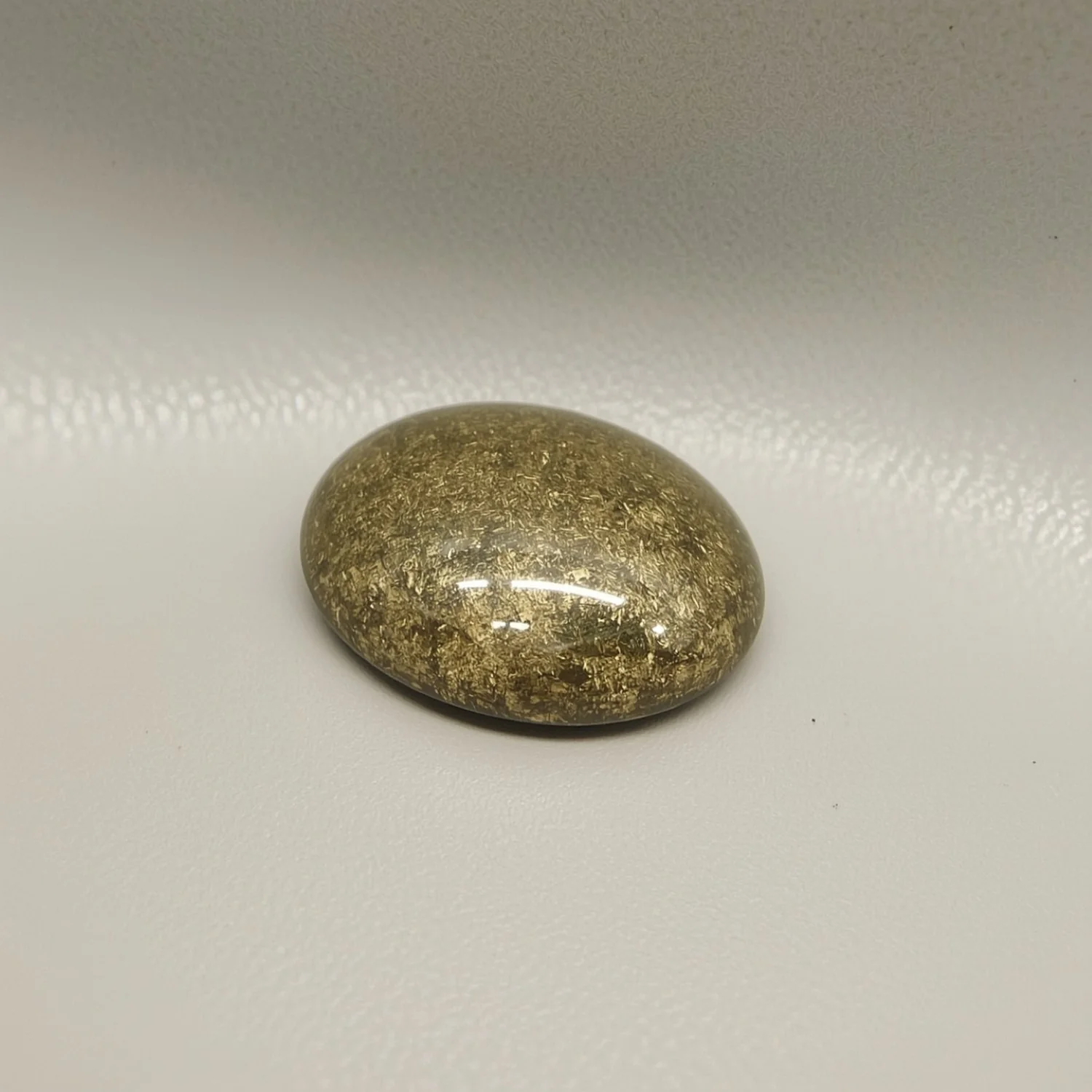 Pyrite 10PC Tiny 4x6 MM Oval Cabochon Gray Polished semi Precious Loose Gemstones - Image 2