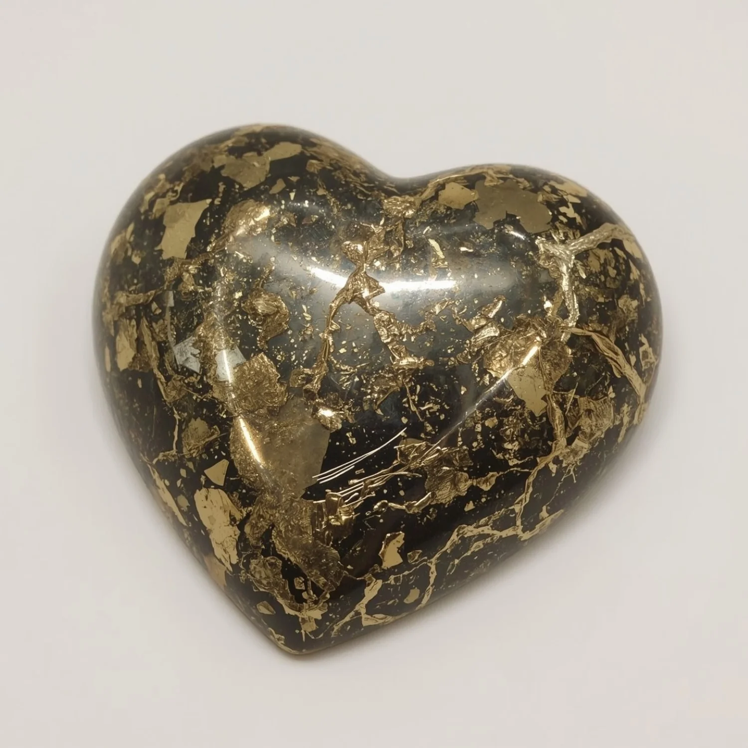 Pyrite 10PC Tiny 5x5 MM Heart Cabochon Gray Brilliant semi Precious Precious Gemstone - Image 2