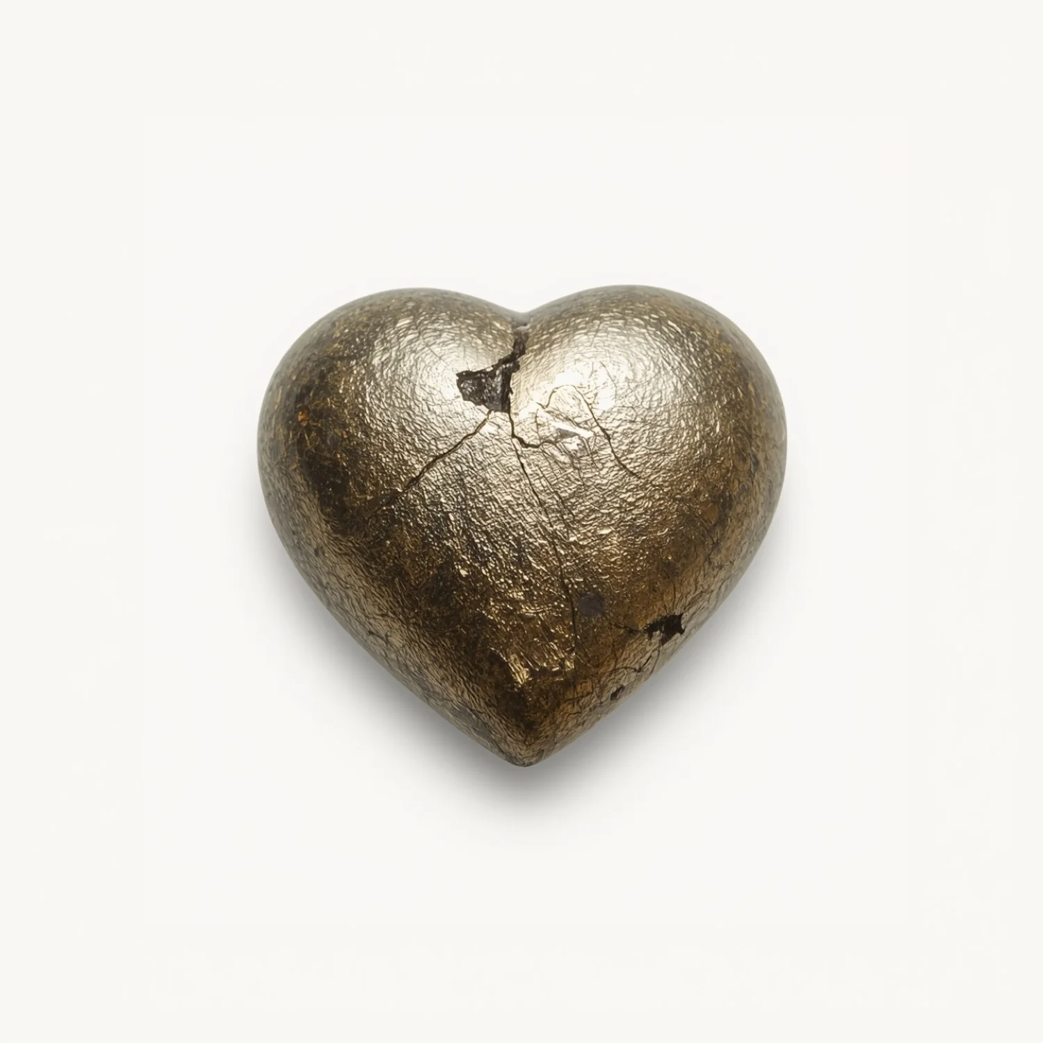 Pyrite 1PC Large 10x10 MM Heart Cabochon Gray Lustrous semi Precious Semi Precious Gemstone - Image 2
