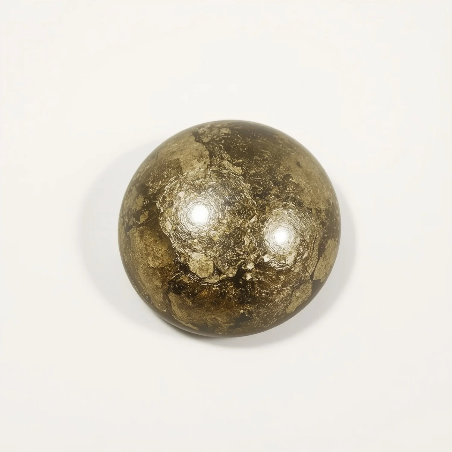 Pyrite 1PC Medium 9x9 MM Round Cabochon Gray Splendid semi Precious Loose Gemstone - Image 2