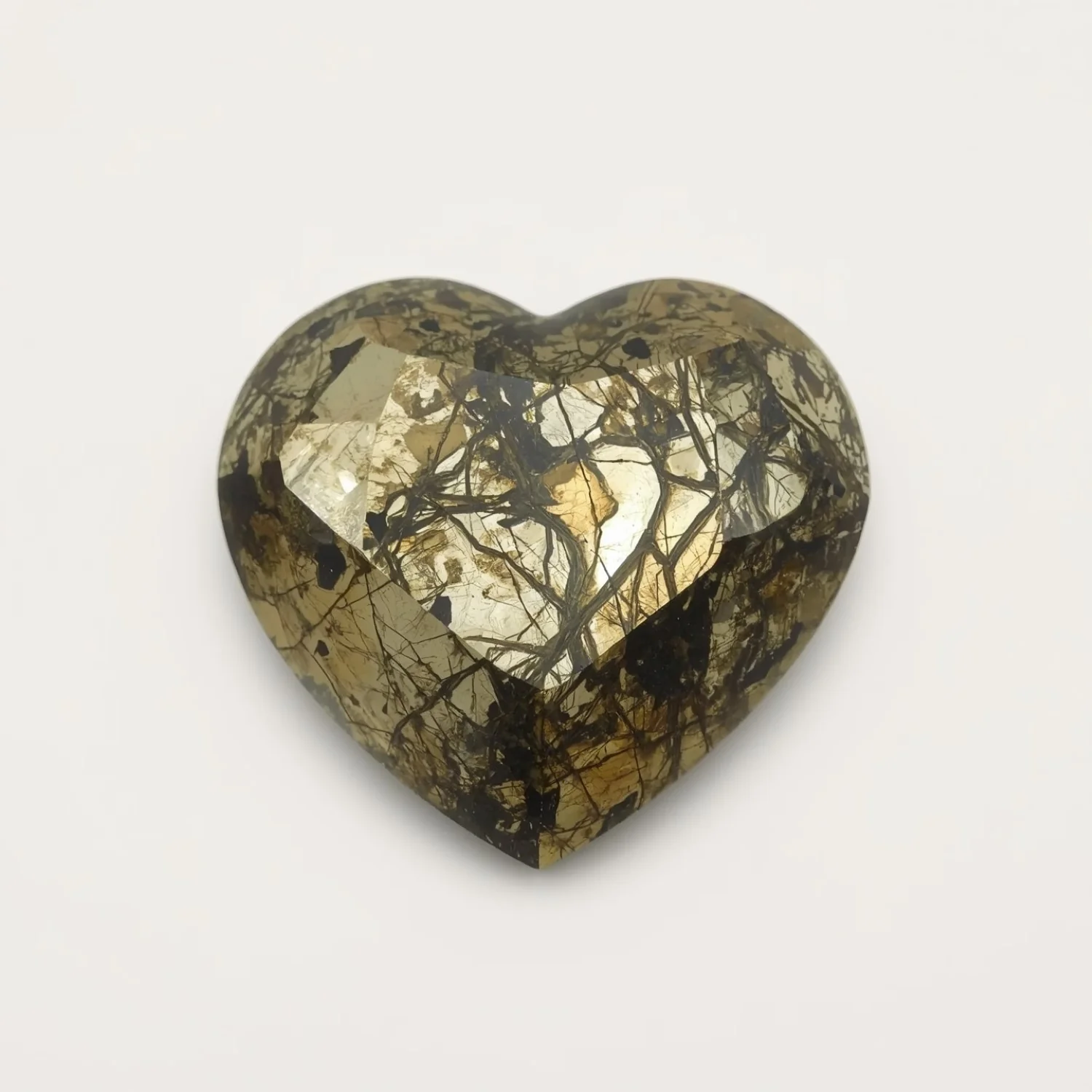Pyrite 1PC Small 8x8 MM Heart Cabochon Gray Splendid semi Precious Loose Gemstone - Image 2