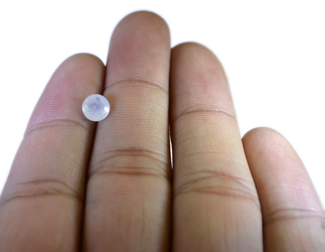 Rainbow Moonstone 10PC Tiny 3x3 MM Round Faceted White Fiery Semi Precious Loose Gemstone - Image 2