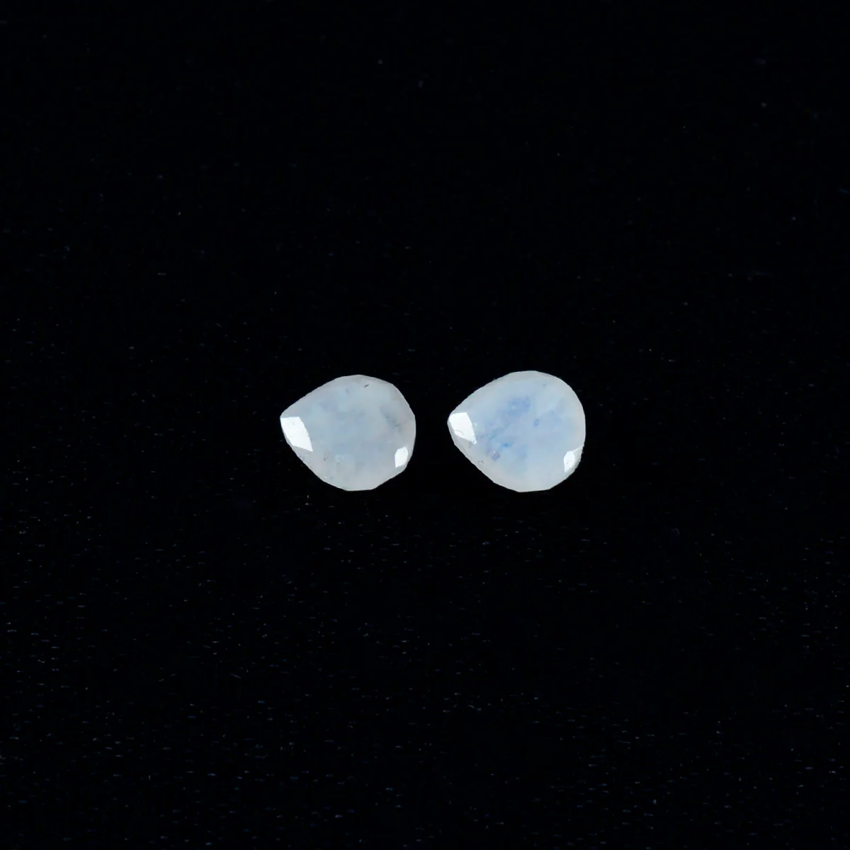 Rainbow Moonstone 10PC Tiny 5x5 MM Heart Faceted White Sparkling Semi Precious Gems - Image 4