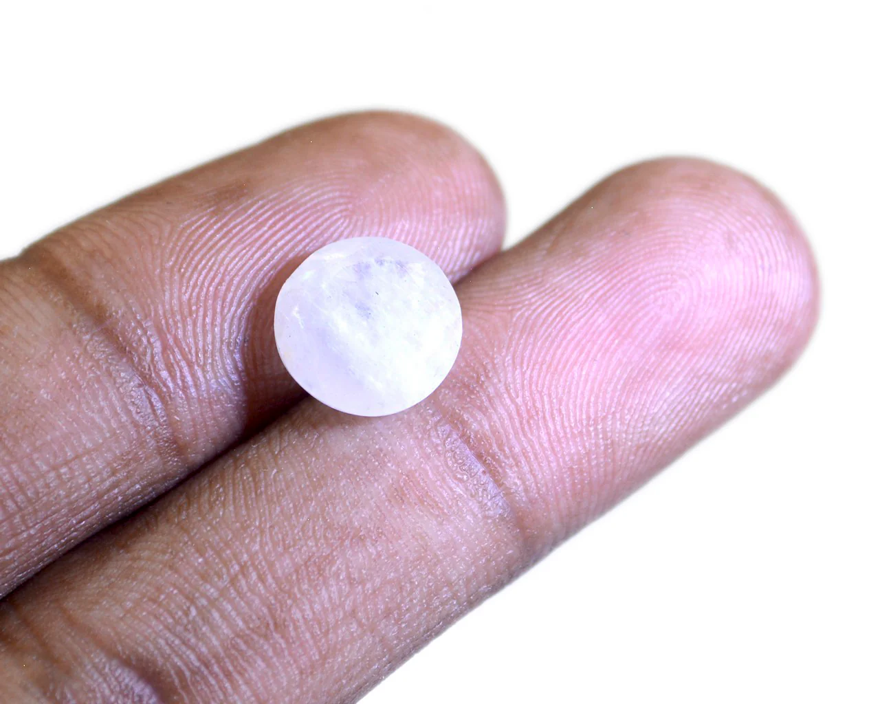 Rainbow Moonstone 1PC Chunky 16x16 MM Round Faceted White Pure Semi Precious Loose Gemstones - Image 2