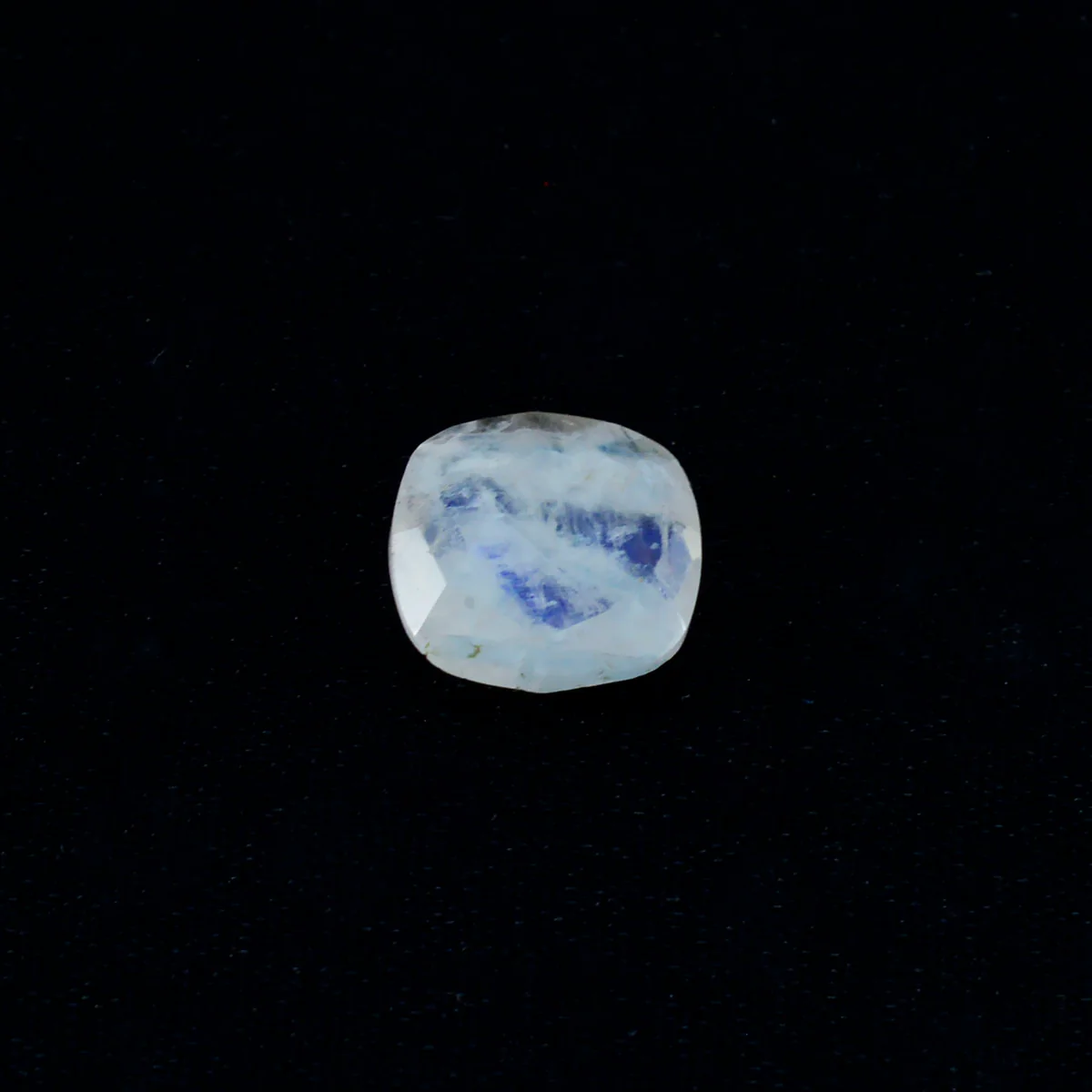 Rainbow Moonstone 1PC Large 10x10 MM Cushion Faceted White Shine Semi Precious Loose Gems - Image 2