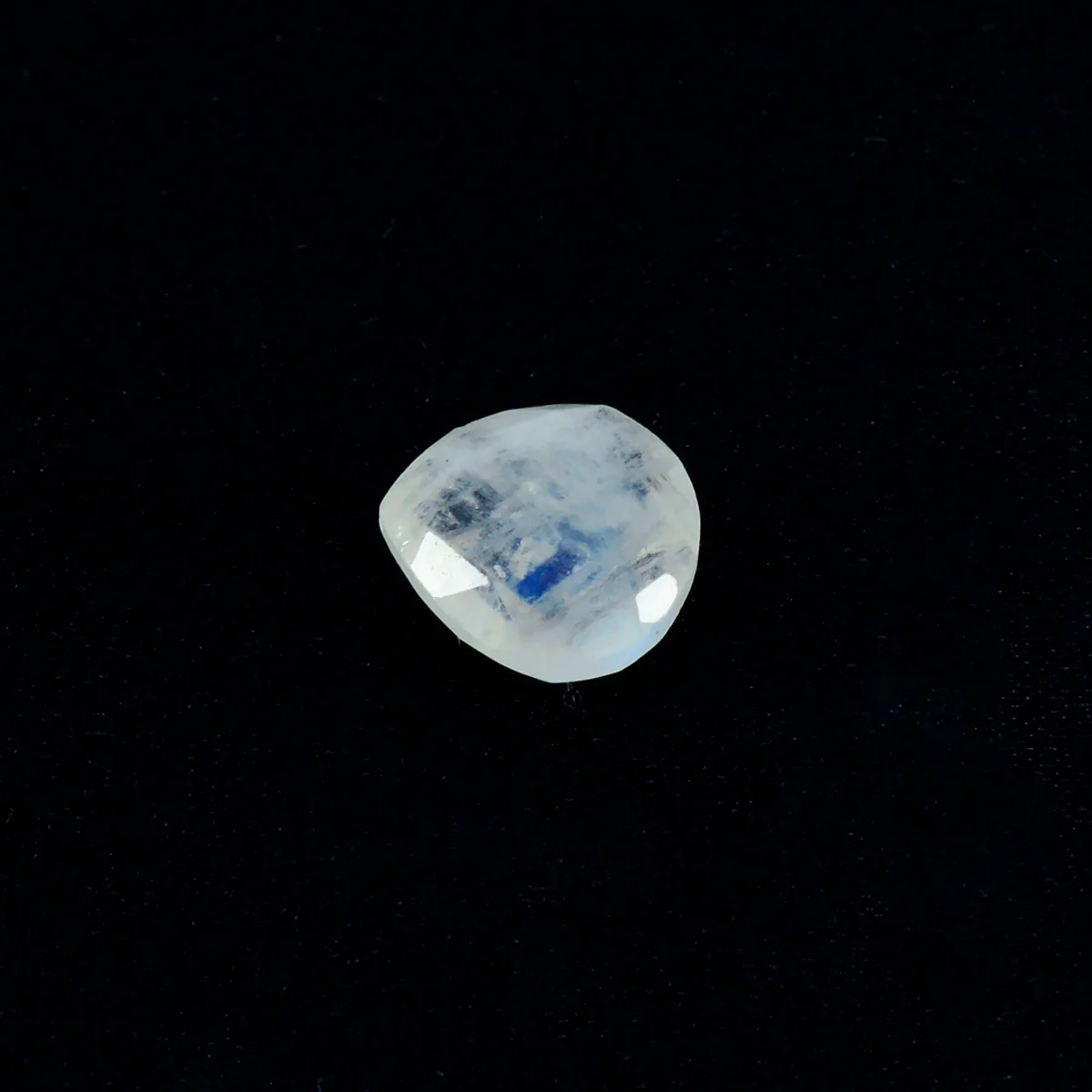 Rainbow Moonstone 1PC Large 10x10 MM Heart Faceted White Shine Semi Precious Loose Gems - Image 3