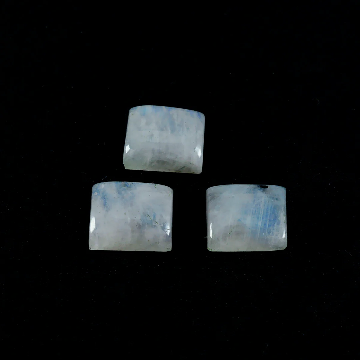Rainbow Moonstone 1PC Large 10x12 MM Emerald Cabochon White Splendid semi Precious Loose Gemstone