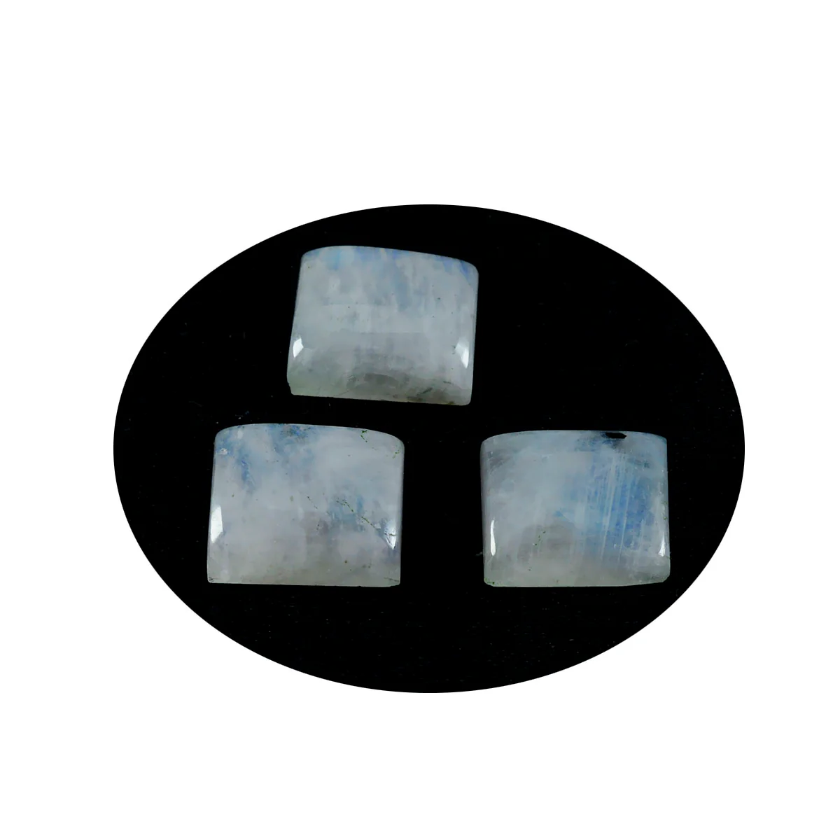 Rainbow Moonstone 1PC Large 10x12 MM Emerald Cabochon White Splendid semi Precious Loose Gemstone - Image 2