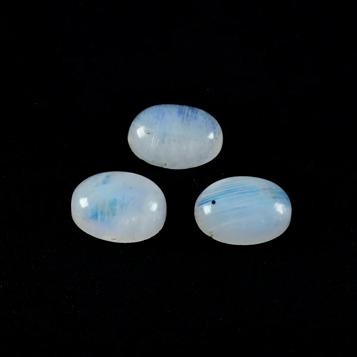 Rainbow Moonstone 1PC Large 10x12 MM Oval Cabochon White High-Quality semi Precious Precious Gemstone