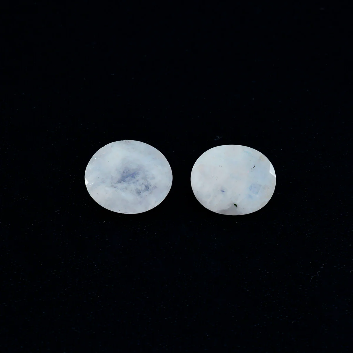 Rainbow Moonstone 1PC Large 10x12 MM Oval Faceted White High-Quality Semi Precious Loose Gemstones