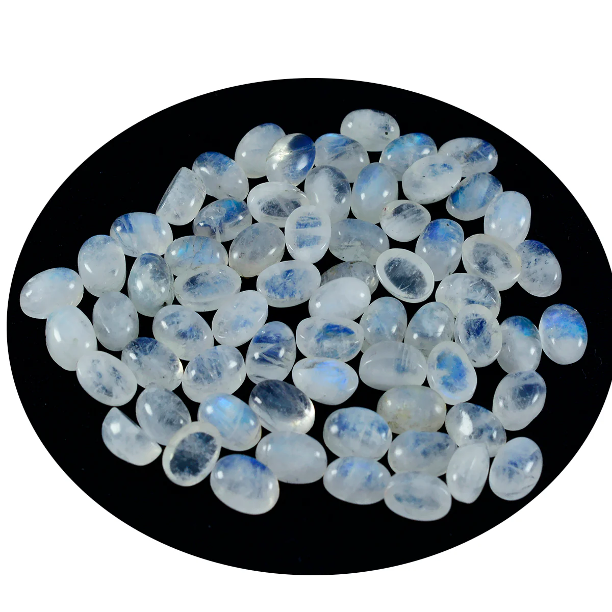 Rainbow Moonstone 1PC Large 8x12 MM Oval Cabochon White Fine semi Precious Semi Precious Gemstone - Image 2