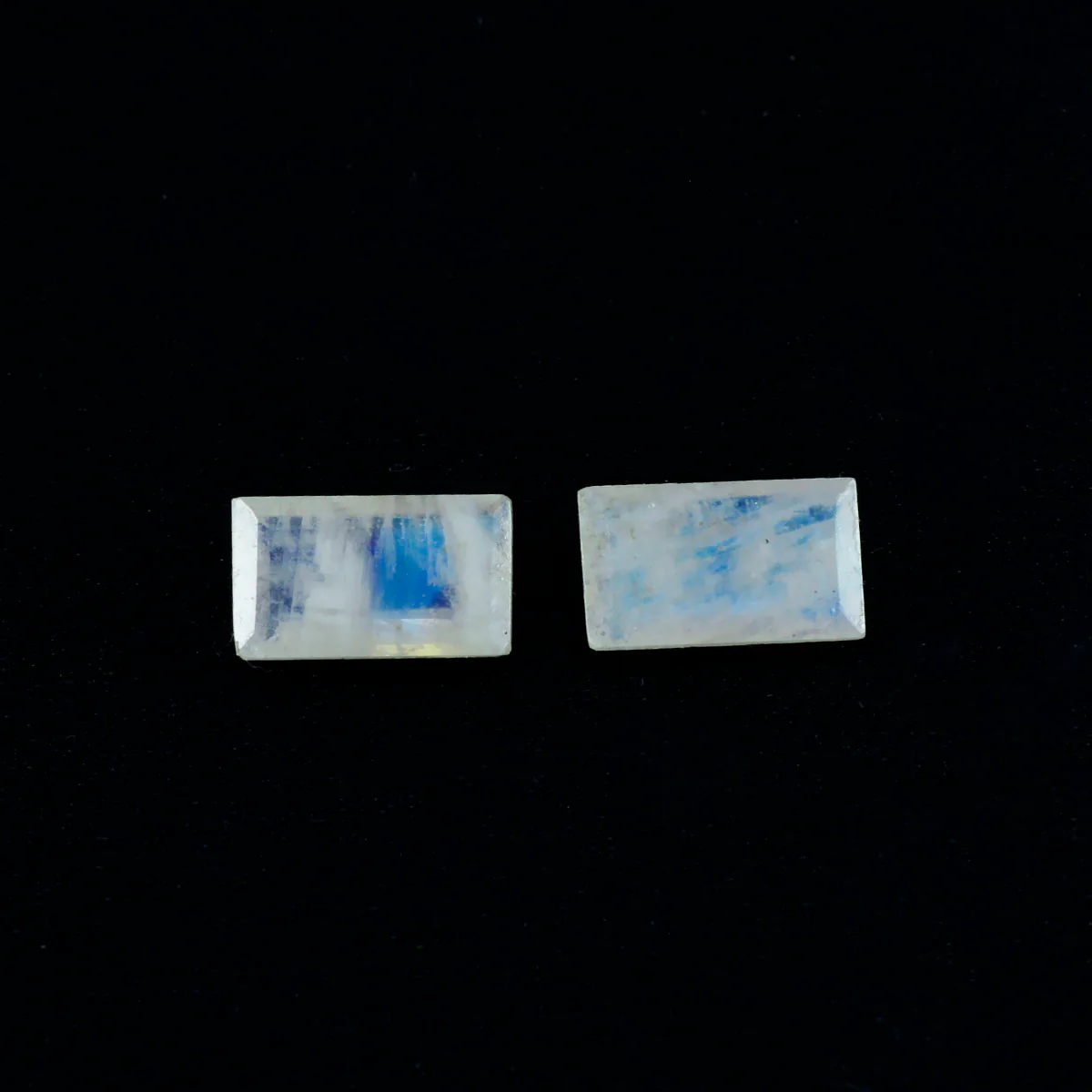 Rainbow Moonstone 1PC Large 8x16 MM Baguette Faceted White Superior Semi Precious Loose Gemstone