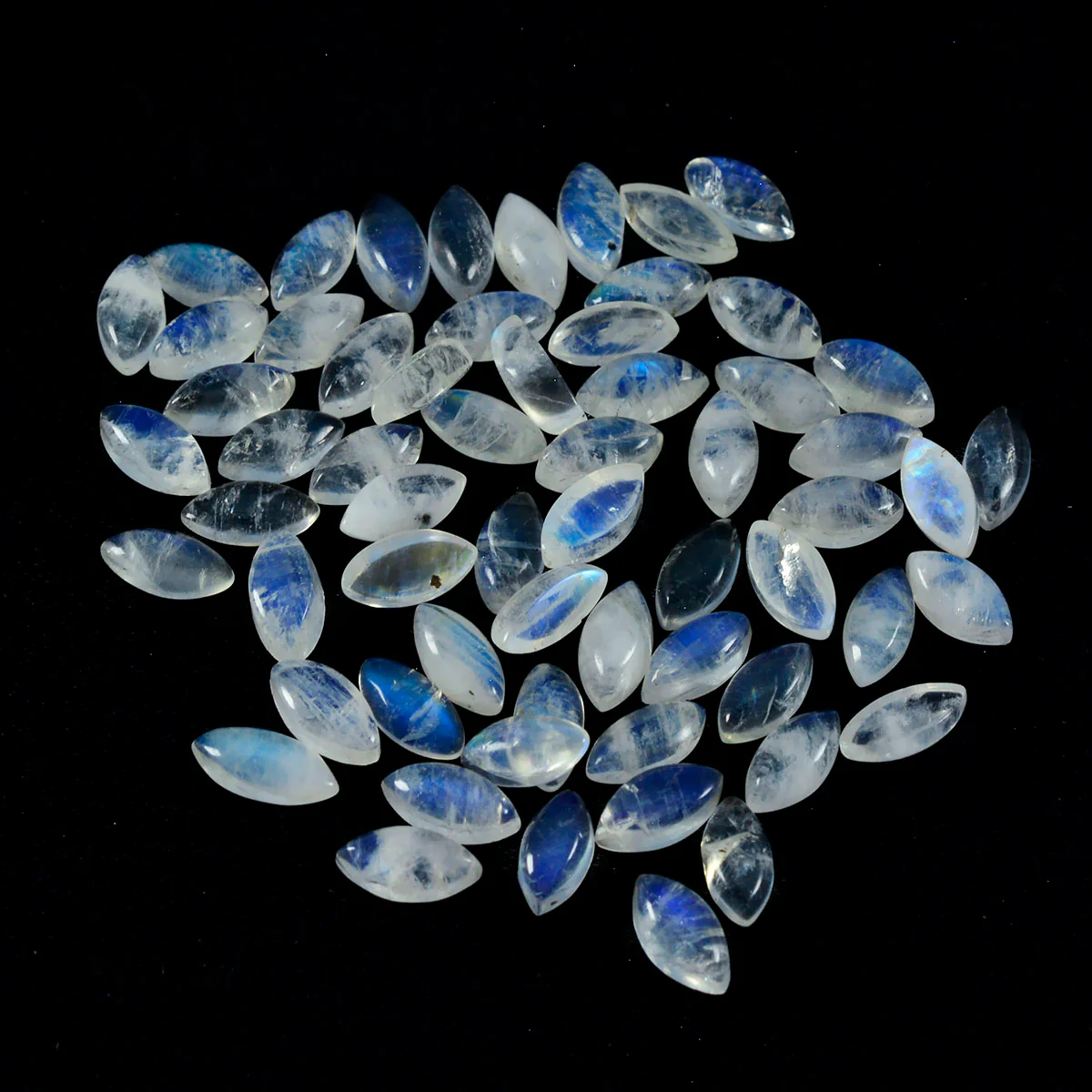 Rainbow Moonstone 1PC Medium 7x14 MM Marquise Cabochon White High-Quality semi Precious Precious Gemstone - Image 4