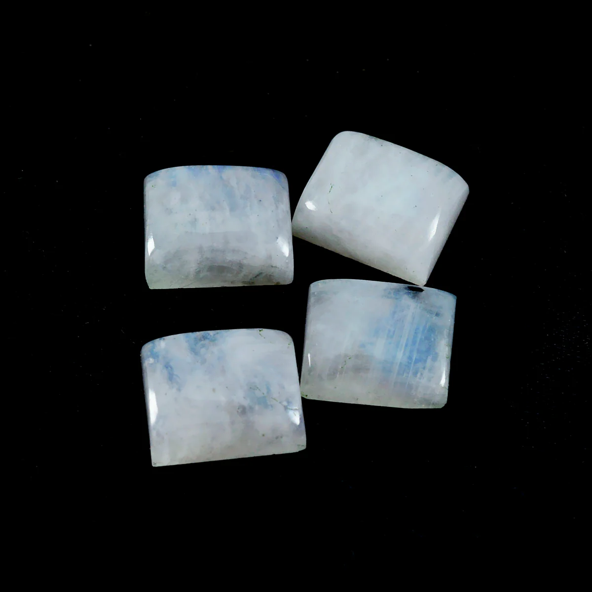 Rainbow Moonstone 1PC Small 6x9 MM Emerald Cabochon White Superior semi Precious Loose Gemstone - Image 2