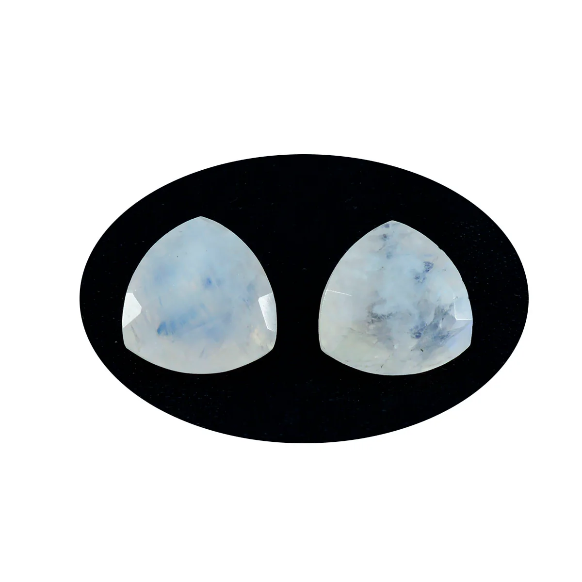 Rainbow Moonstone 1PC Small 7x7 MM Triangle Faceted White Splendid Semi Precious Loose Gemstone - Image 4