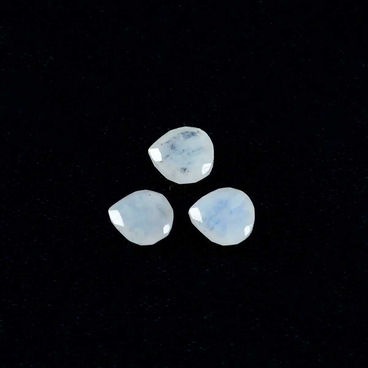 Rainbow Moonstone 1PC Tiny 6x6 MM Heart Faceted White Polished Semi Precious Loose Gems