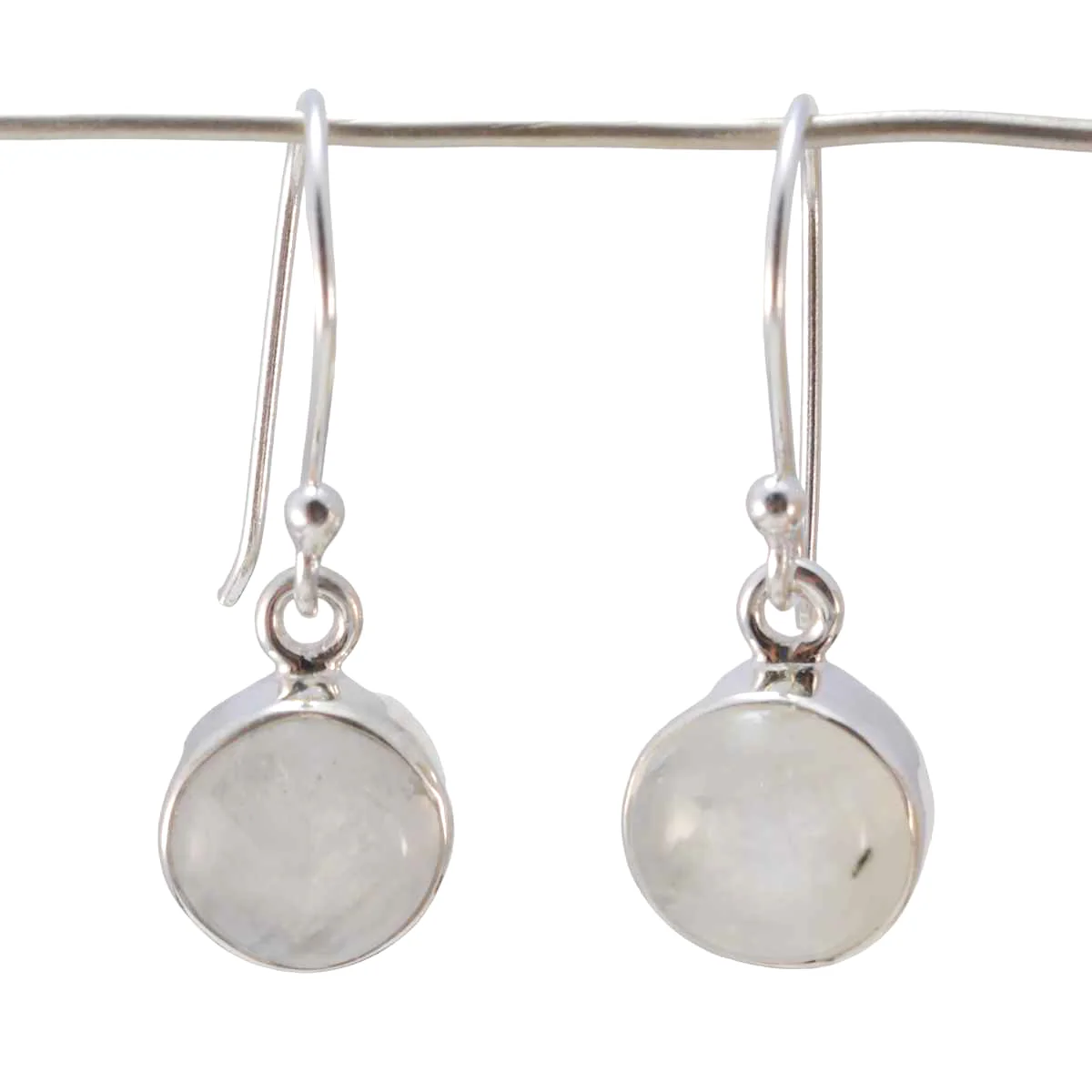 Rainbow Moonstone Japanese Isabella multiple Dangle White Sterling Silver Earring