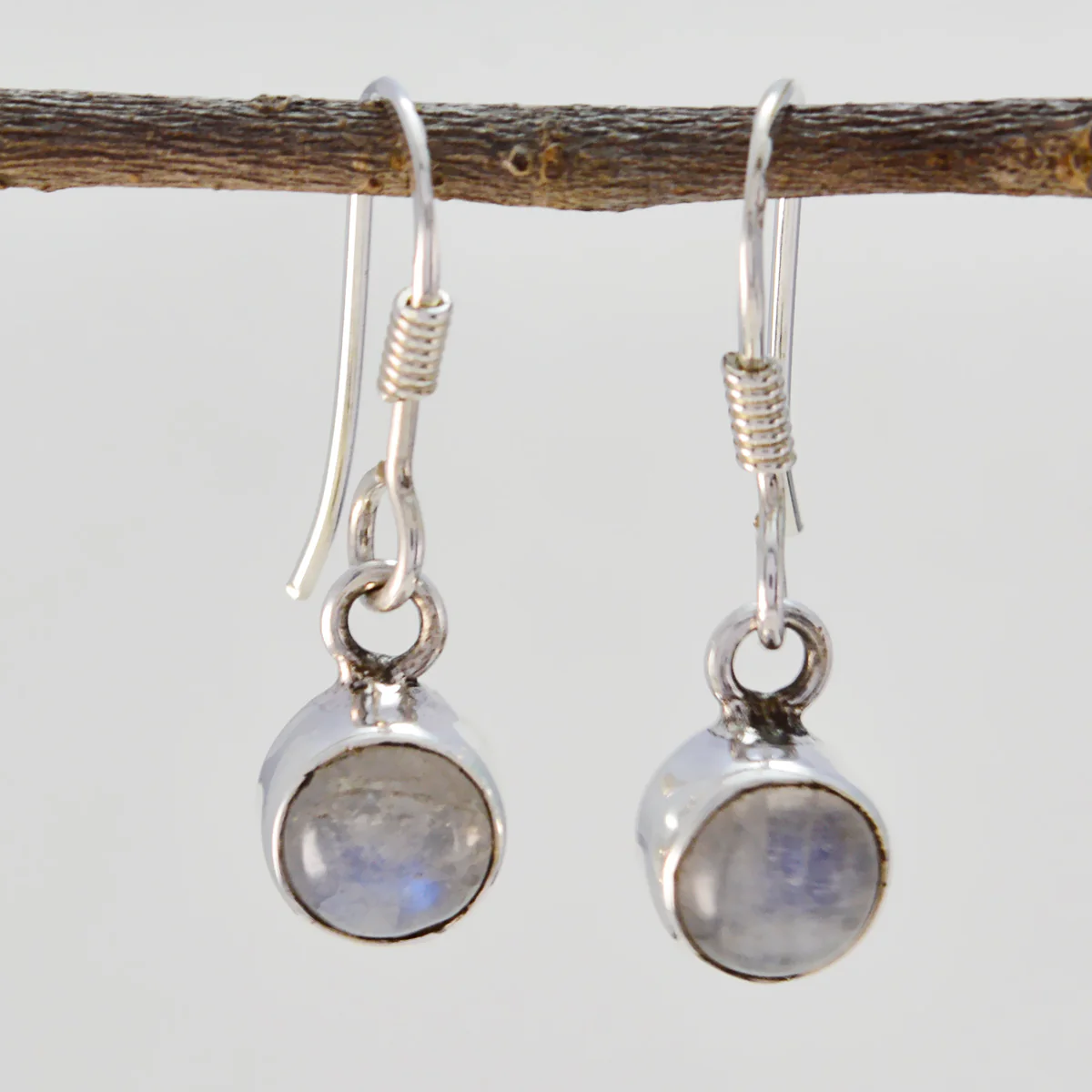 Rainbow Moonstone Korean Gabriela multiple Dangle White Sterling Silver Earring - Image 3