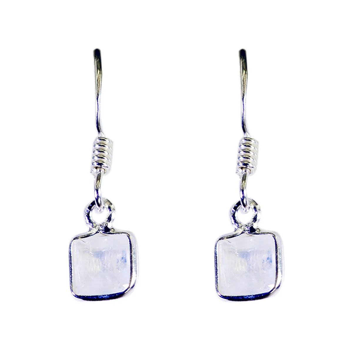 Rainbow Moonstone Korean Natalia multiple Dangle White 925 Silver Earring