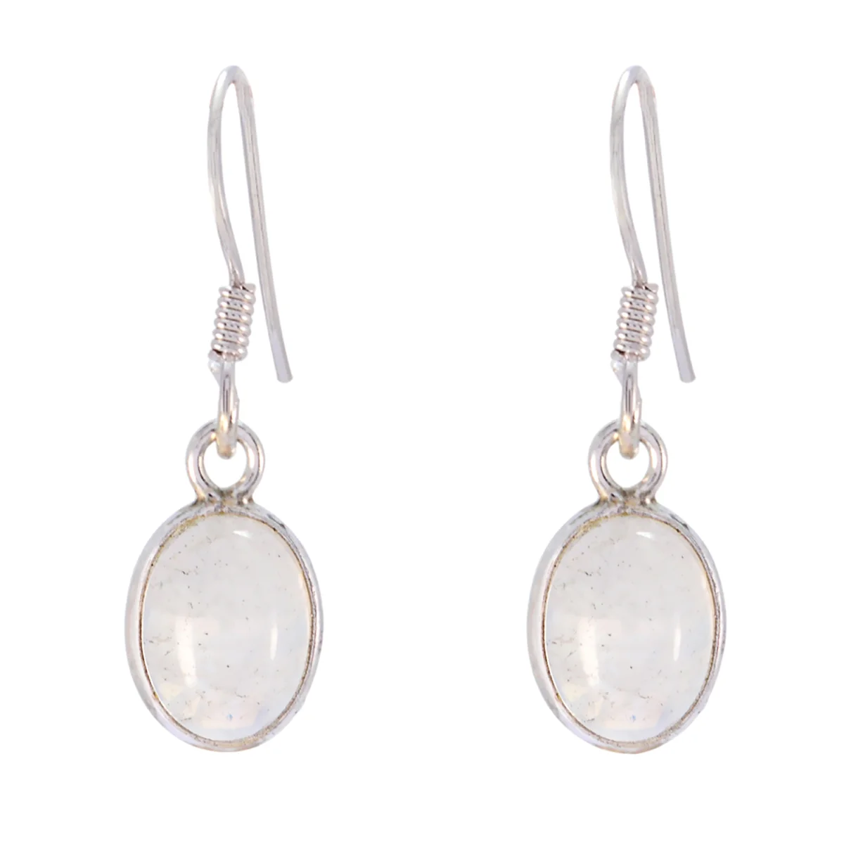 Rainbow Moonstone Middle Eastern Hana multiple Dangle White 925 Sterling Silver Earring