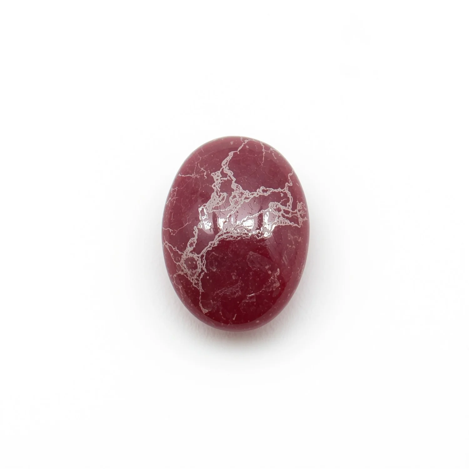 Red Jade 1PC Medium 7x10 MM Oval Cabochon Red Sparkling semi Precious Gems