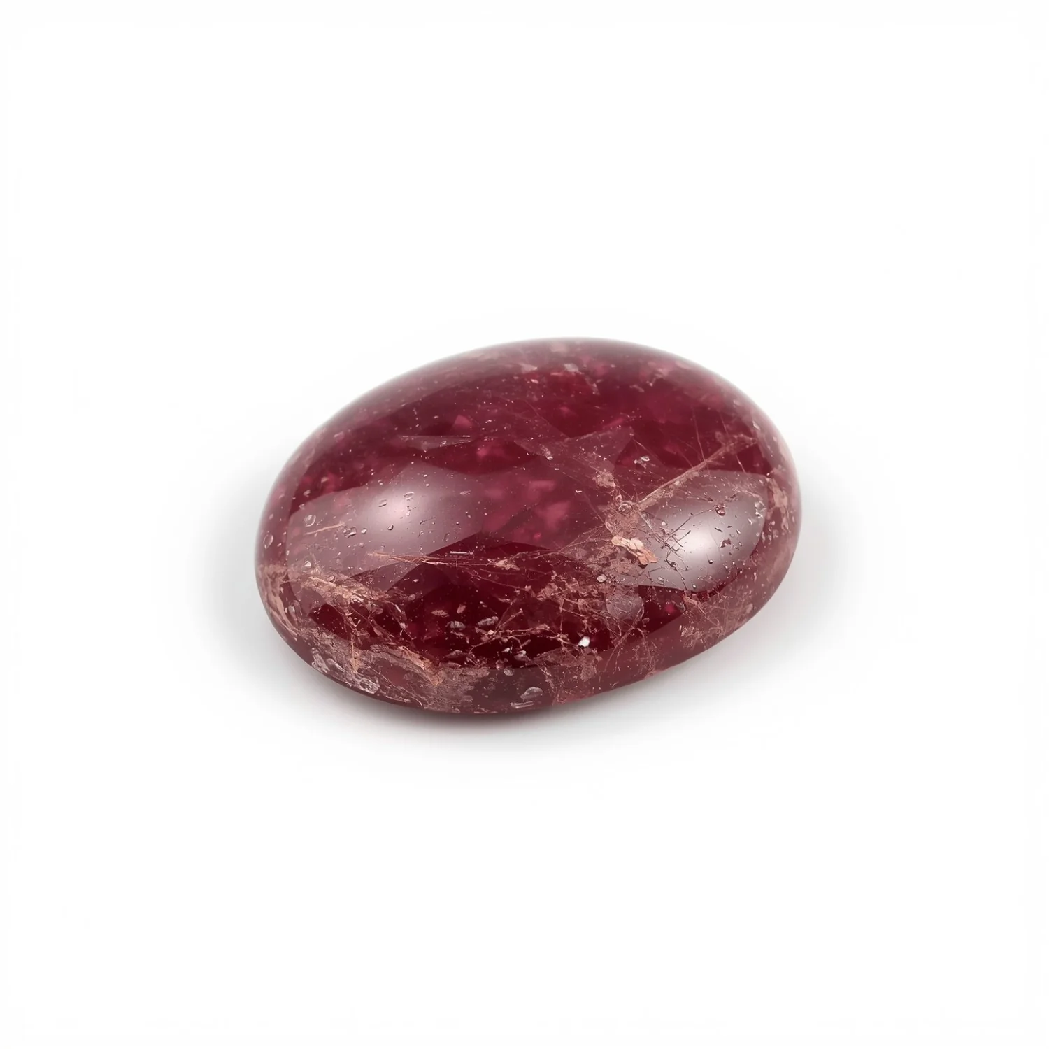 Red Jade 1PC Medium 7x10 MM Oval Cabochon Red Sparkling semi Precious Gems - Image 2