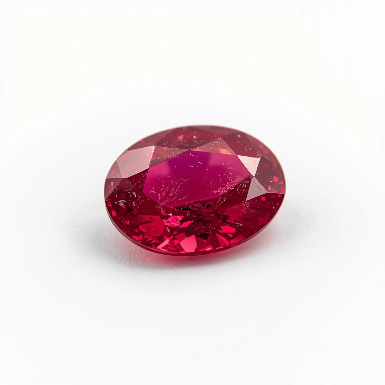 Red Jade 1PC Medium 7x10 MM Oval Faceted Red Lustrous Semi Precious Loose Gemstone - Image 2