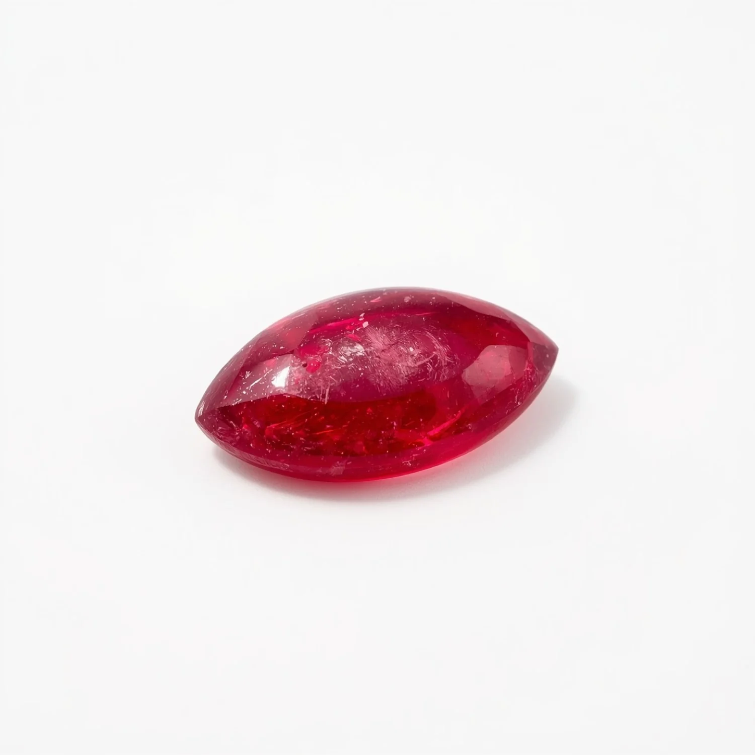 Red Jade 1PC Medium 7x14 MM Marquise Cabochon Red Brilliant semi Precious Precious Gemstone - Image 2