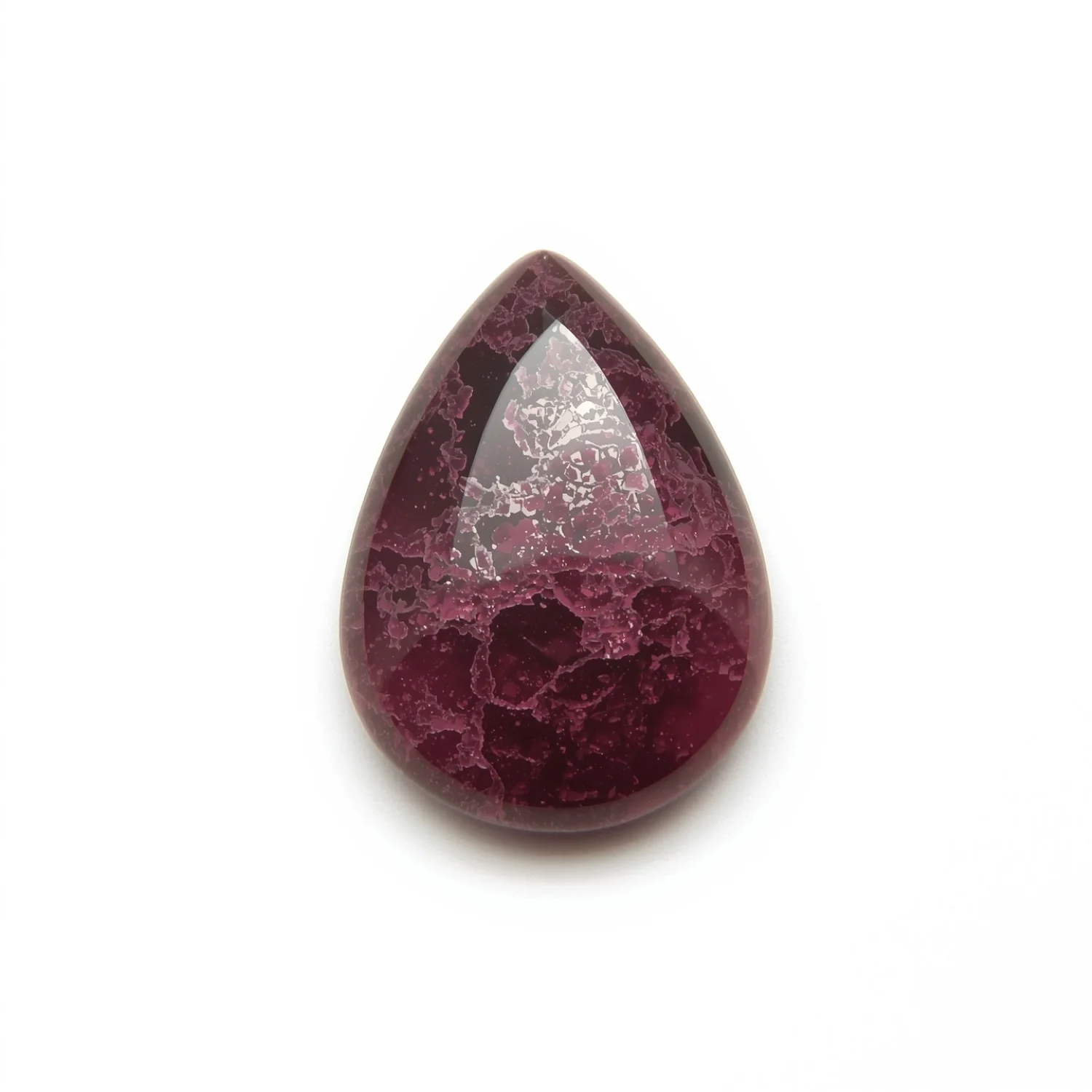 Red Jade 1PC Medium 8x10 MM Pear Cabochon Red Fine semi Precious Gems - Image 2