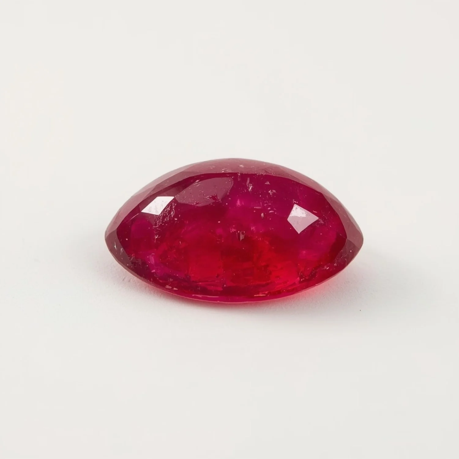 Red Jade 1PC Small 6x12 MM Marquise Cabochon Red Fiery semi Precious Semi Precious Gemstone - Image 2