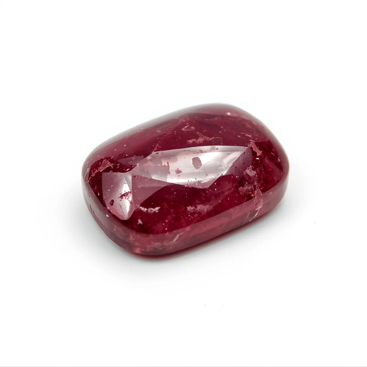 Red Jade 1PC Small 6x8 MM Emerald Cabochon Red Fine semi Precious Gems - Image 2