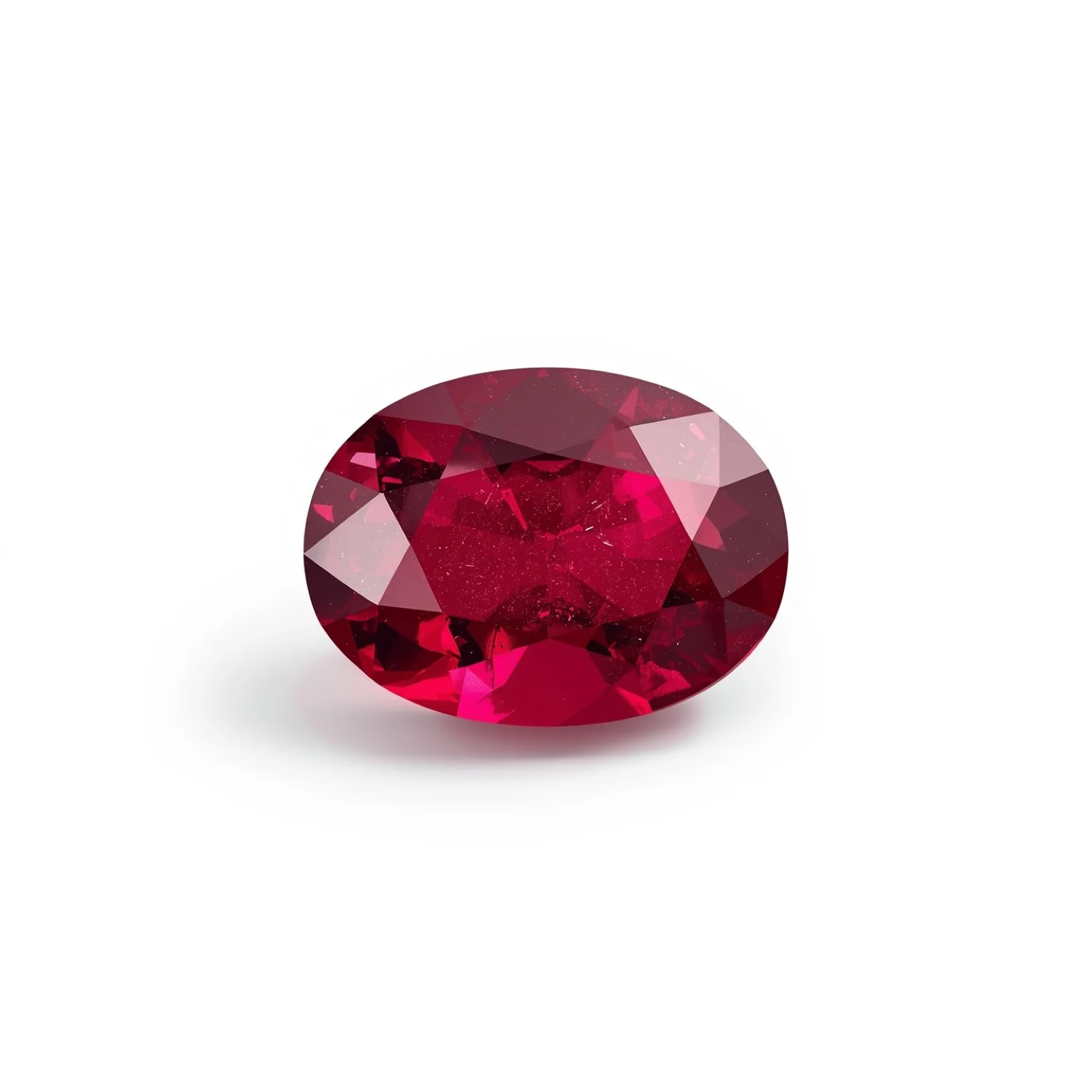 Red Jade 1PC Small 6x9 MM Oval Faceted Red Splendid Semi Precious Gems - Image 2