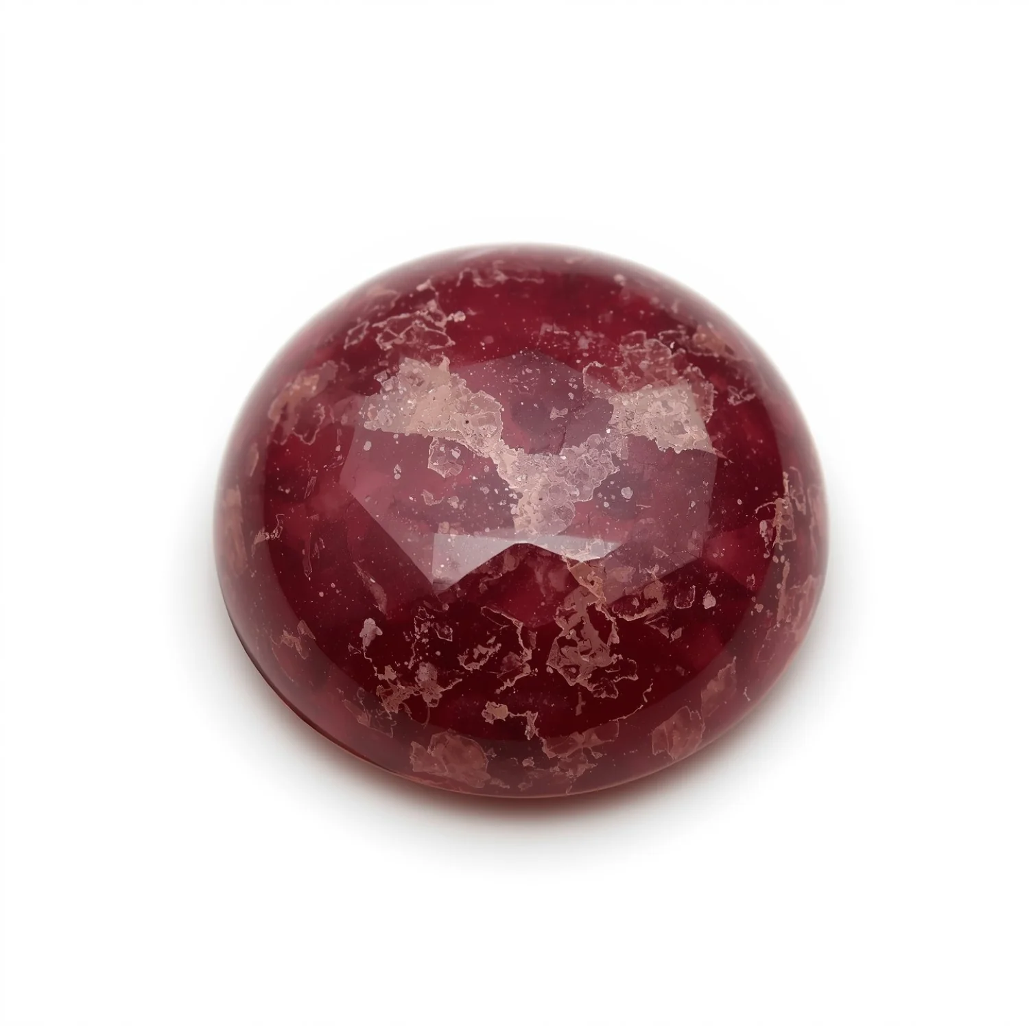 Red Jade 1PC Small 8x8 MM Round Cabochon Red Shine semi Precious Loose Gems - Image 2