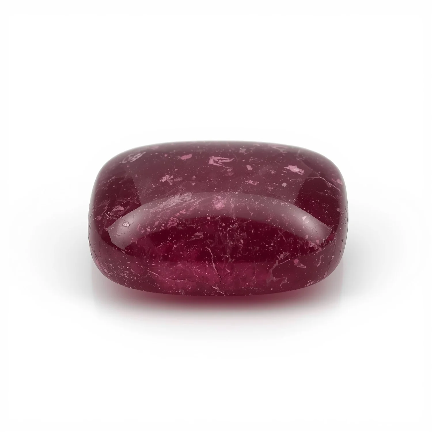 Red Jade 1PC Tiny 5x7 MM Emerald Cabochon Red Shine semi Precious Precious Gemstone - Image 2