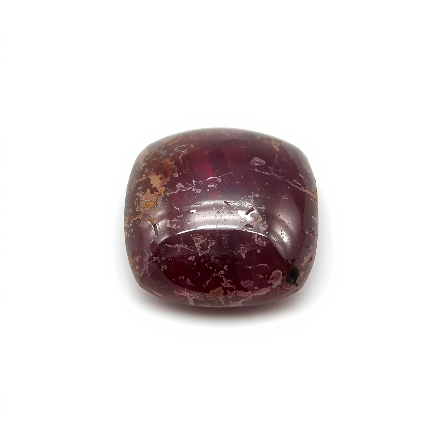 Red Jade 1PC Tiny 6x6 MM Square Cabochon Red Sparkling semi Precious Semi Precious Gemstone - Image 2