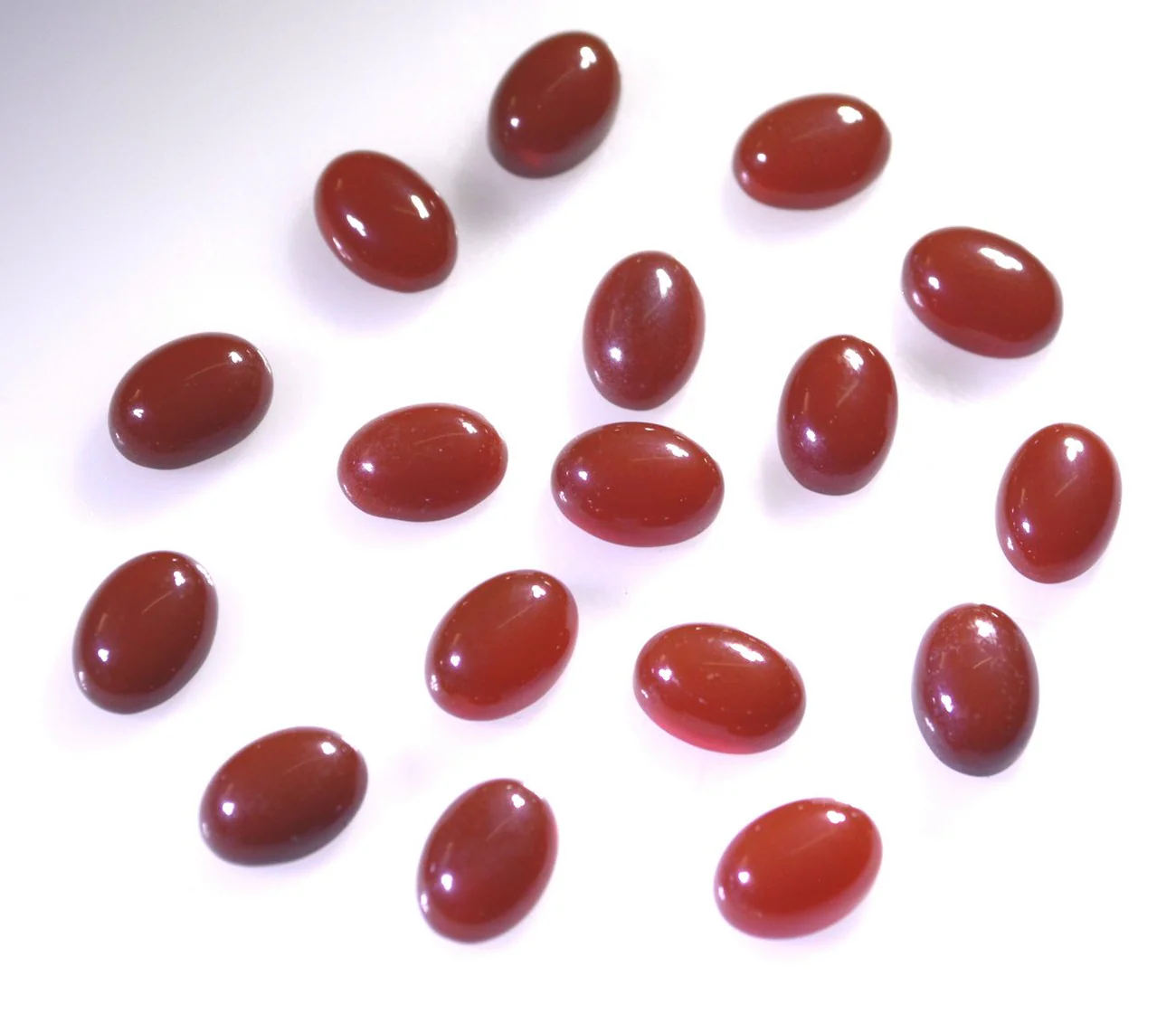 Red Onyx 10PC Tiny 4x6 MM Oval Cabochon Red Fine semi Precious Gems - Image 3