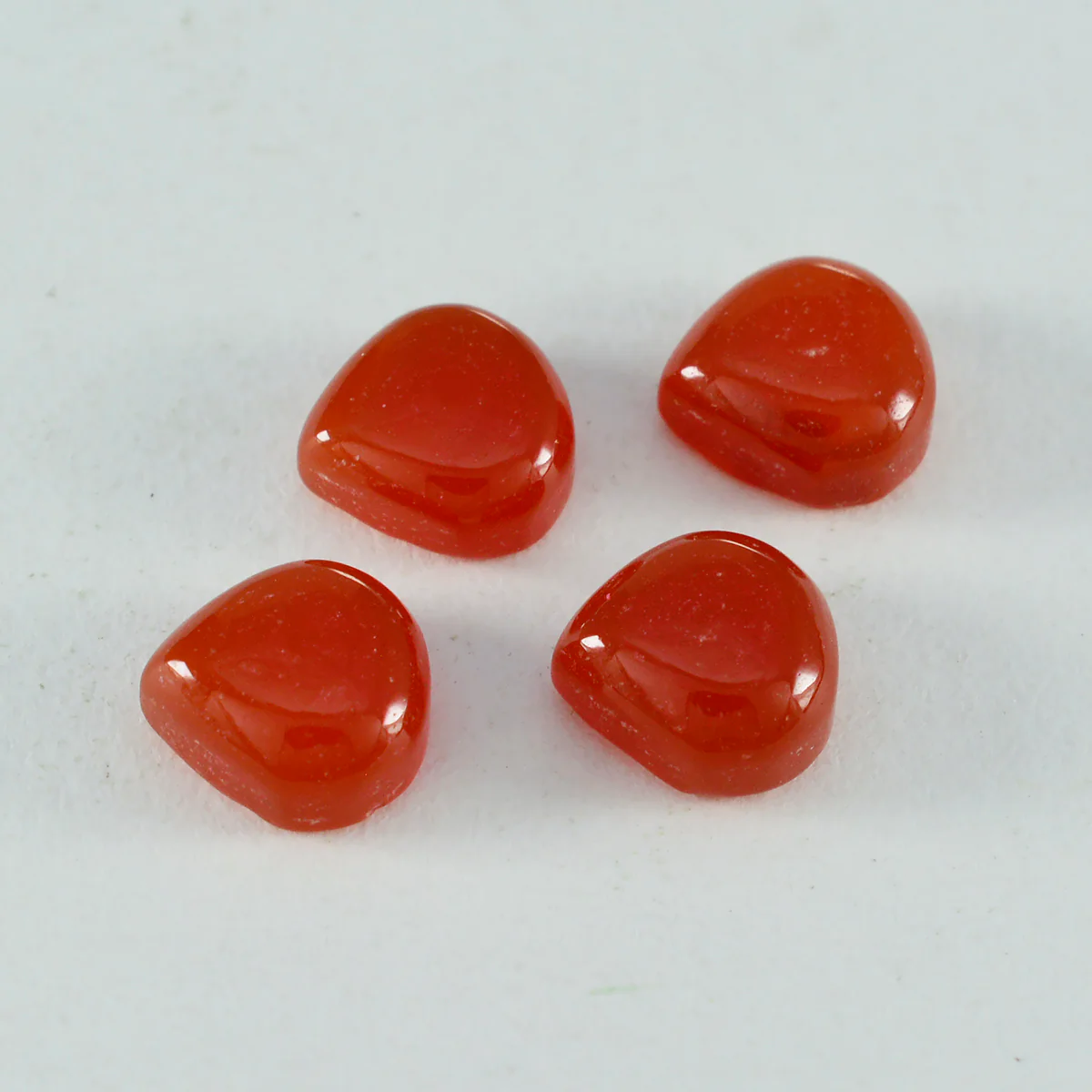 Red Onyx 1PC Large 10x10 MM Heart Cabochon Red Luster semi Precious Loose Gems - Image 3