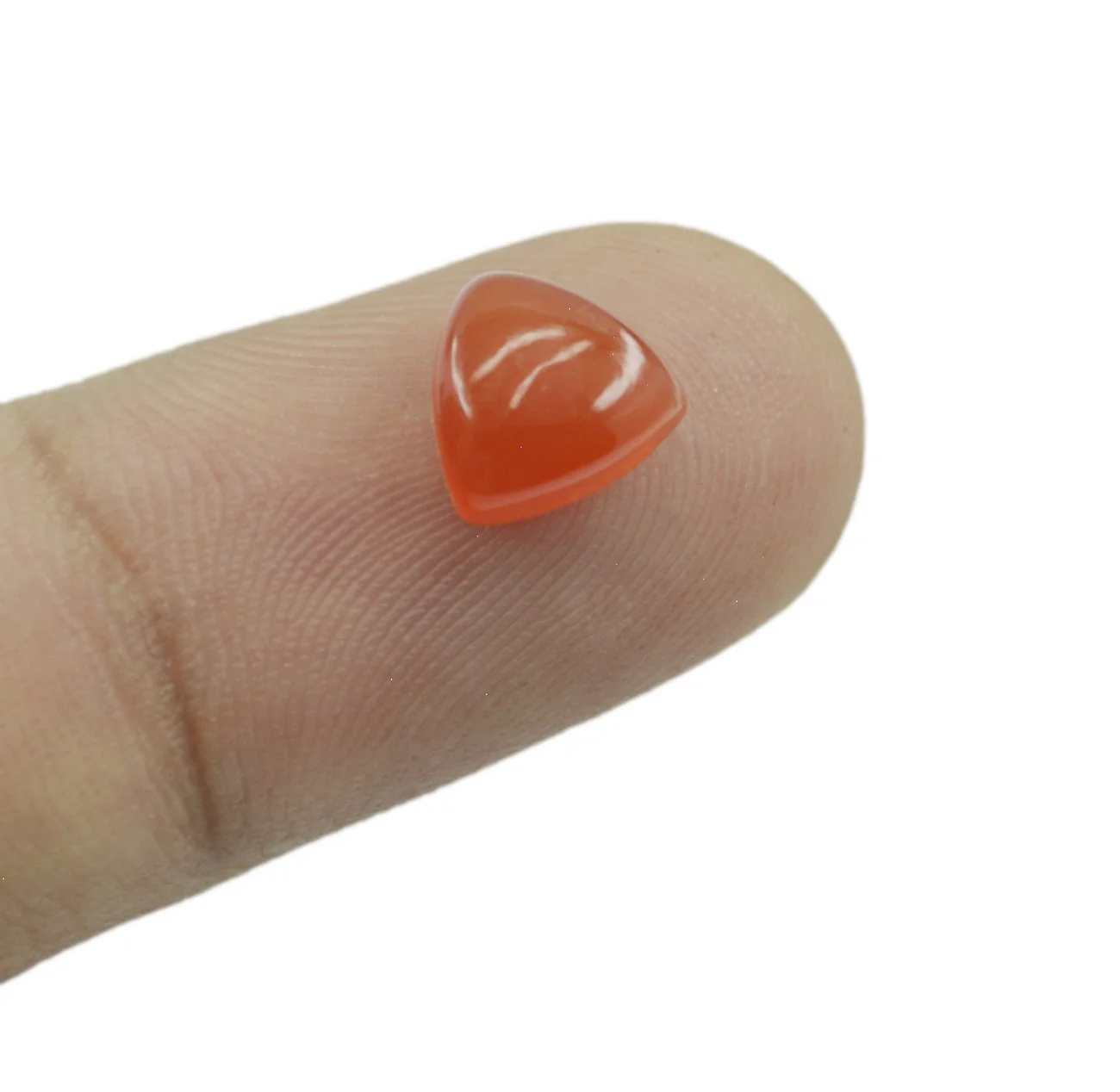 Red Onyx 1PC Large 11x11 MM Triangle Cabochon Red Genuine semi Precious Loose Gemstones - Image 3